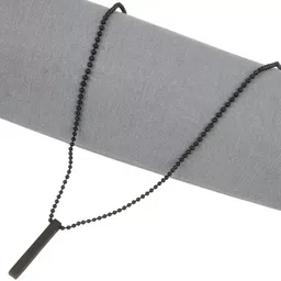 heer collection Fashionable Vertical Bar Gold Color Stylish Pendant Necklace Chain Copper Chain Set image 4