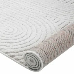 sapana carpet-mats Grey Abstract Polyester 3 x 5 Feet Machine Made Carpet image 5