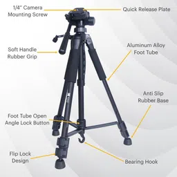 KODAK T210 150cm Three Way Pan Movement Tripod image 5