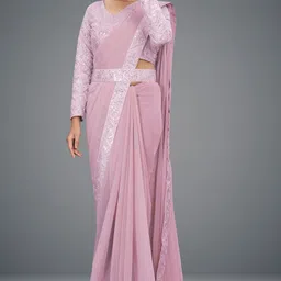 avirat designer studio Embroidered Bollywood Chiffon Saree-picture-10