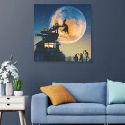 random Printed Multicolor Hallowen (Set Of 1) Canvas Wall image 1