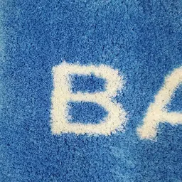 athom living Blue Slogan Polyester 22x15 Inches AntiSkid Bath Mat image 5