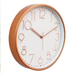 random Tic Toc White Plastic Wall Clock image 3