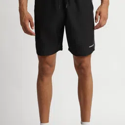 reebok Solid Men Black Sports Shorts image 1