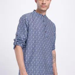 anouk rustic Men Printed Polyester Straight Kurta-picture-19