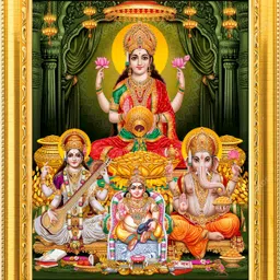 ndframe laxmi with Ganesh Saraswati and kuber Photo Frame With Laminated(6 inchx 8 inch) Religious Frame-picture-18