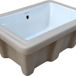 bm belmonte Ceramic Under Counter Laboratory Sink Glossy Fine Finish 18 x 12 x 8 Inch Vessel Sink-picture-19