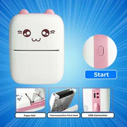SUPREME5 Portable Printer Mini Wireless Bluetooth Thermal Multi-function nhy18 Single - Text Used For: Title, Compare image 2