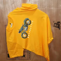 magneto Men Printed Round Neck Pure Cotton Yellow T-Shirt-picture-15