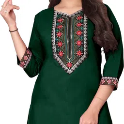 helly512 Pack of 2 Women Solid Cotton Blend A-line Kurta image 3