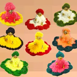 rudram Designer Woolen Dress Set of 8 with Cap | Laddu Gopal Size 0 Dress-picture-12