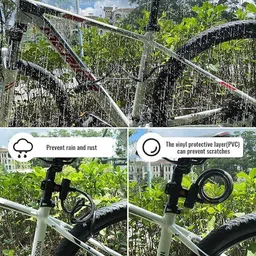 gymisa Lock Cable Locks with Complimentary Mounting Bracket, Cycle Lock Bicycle Lock image 5