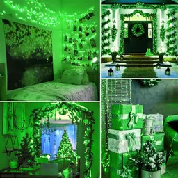 spark world 40 LEDs 11 m Green Steady Bulb Rice Lights image 2