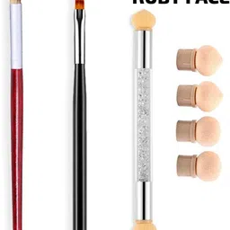 Ombre Nail Art Brush Set Wooden Gel Builder Brush Double Head Nail Shading Pen-image-11