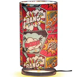 Bang Bang Table Multicolor Satin Shade Table Lamp with Silver Base by Green Girgit image 5