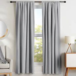 parda online Light Grey Polyster Solid 5ft Blackout Rod Pocket Window/Door (1 Pc)-picture-15