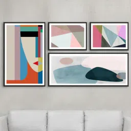 999store Animationist Multicolour MDF Framed Art Print Set of 4-picture-26