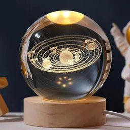 crecklos 3D Galaxy Crystal Ball with Base for Living Room, decoration, gift-L50 Table Lamp-picture-19