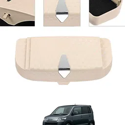 ayw Universal Multiuse Beige New Style Sunglass Holder For Car-302 White Car Sunglass Clip Holder image 1