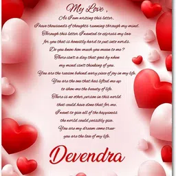 midas craft My Love Devendra Love Letter Quotes 22 Greeting Card-picture-46