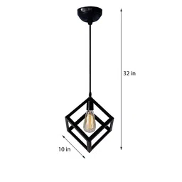 greywings Issac Black Metal Hanging Light image 3