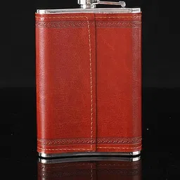 imtra fashion Pocket Hip Flask Stainless Steel and PU Leather Hip Flask image 2