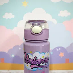 organzee Unicorn Water Bottle –Cute Leakproof with Flip Cap | BPA-Free Bottle for Kids 600 ml Water Bottle image 3