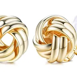el regalo 1 Pair Non Piercing Clip On Earrings- Knot Twist Clip On Non Pierced Earrings for Girls/Women- Fake Clip Earrings image 1