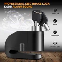 qiisx Disk Break ALARM Lock!! Universal Disc Brake Motorcycle Lock Loud Alarm Anti-Theft Security Lock Disc Lock image 3