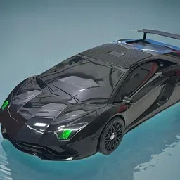 TECHEL Bugatti Bluetooth Speaker Car Shape Speaker in Good Quality WDY5 56 W Bluetooth Party Speaker image 1