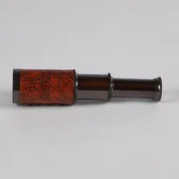 exim decor Brown Brass And Wood Telescope image 5