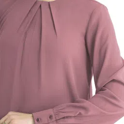 mirana Casual Regular Sleeves Solid Women Purple Top image 4