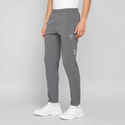 yunek Men Solid Grey Track Pants image 1