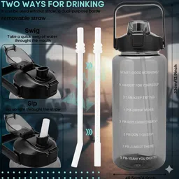 dyk FSB Motivationabottle Black 2000 ml Water Bottles image 2