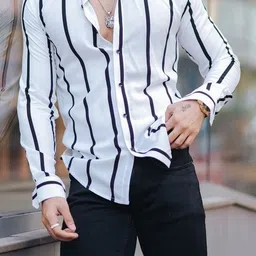 combraided Men Regular Fit Striped Casual Shirt image 3