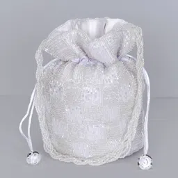 gungun handloom Girls Black, White Potli image 5