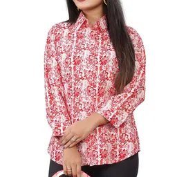 g-ka Women Regular Fit Printed Spread Collar Casual Shirt-picture-45