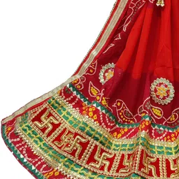 ranisatiya creation Poly Georgette Embroidered Multicolor Women Dupatta image 3