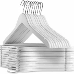 gracious mart Wooden Hangers, Solid Wot Clothes Smooth Finish, 360 Degree Swivel Hook Wooden Shirt Pack of 60 Hangers For Shirt-picture-15