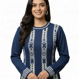 stutakriti Women Wool Kurti Pant Set image 4