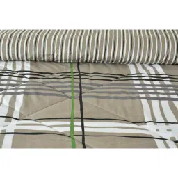 florida Multicolor Microfiber Checkered 180 GSM Double Size Reversible Comforter image 2