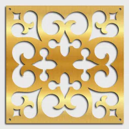 planet decor Static Glare (Set Of 10) Gold Colour Acrylic Hanging Room Divider image 3