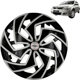 prigan Verito Spider Silver Black 14 INCH Wheel Cover For Mahindra Verito-picture-26