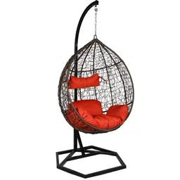 outkraft Geneva Wicker Swing In Brown Finish image 4