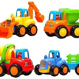 razz bazz Construction Toy Play Set|Excavator, Dumper, Cement Mixer & Tractor Trolly-193-picture-25
