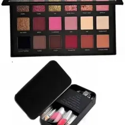 zailie Rose Gold Eyeshadow Matte And Shimmer Eyeshadow + Pack Of 7 Black Makeup Brush-picture-33