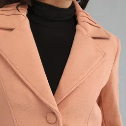 honnete 100 % Polyester Solid Coat For Women image 5