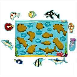 todfod Wooden Jigsaw Puzzles Fish Characters For Kids image 3