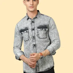 smile stone Men Regular Fit Washed Casual Shirt-picture-26