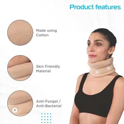 excliq Cervical Collar With Chin Support, Neck Support for Stability Neck Support image 3